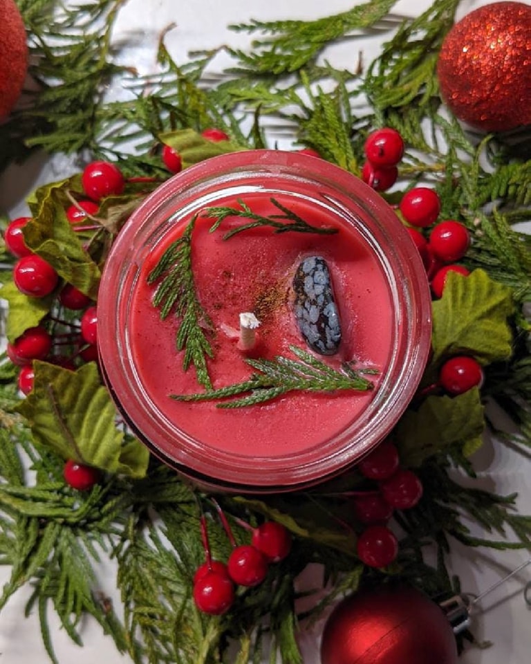 Yule Blessings Holiday Candle